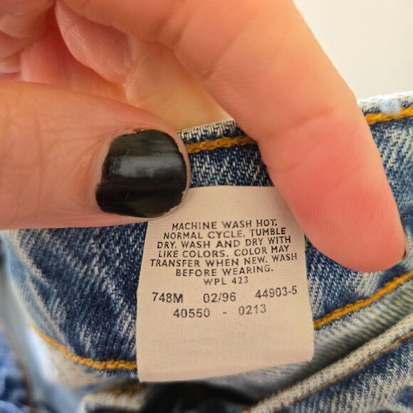 Vintage Levis 550 90's Orange Tab Relaxed Fit Tapered Leg Jeans W26 L32 - Picture 8 of 11